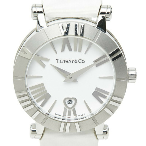Tiffany & Co.) Atlas Heart 腕錶 Z1301.11.11A20A71A 石英白色錶盤不鏽鋼皮革尼龍錶帶小姐 TIFFANY&Co.