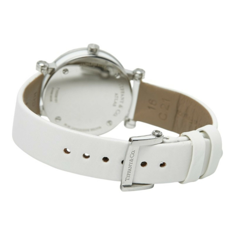 Tiffany & Co.) Atlas Heart 腕錶 Z1301.11.11A20A71A 石英白色錶盤不鏽鋼皮革尼龍錶帶小姐 TIFFANY&Co.-4