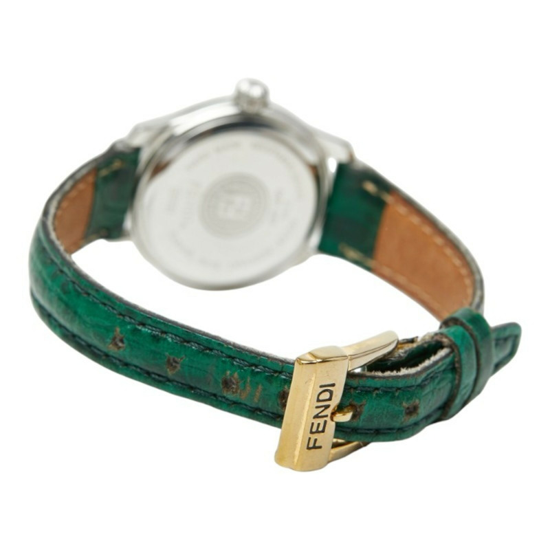 Fendi Orologi 三針腕錶 210L 石英粉紅錶盤不鏽鋼皮革女錶 FENDI-4