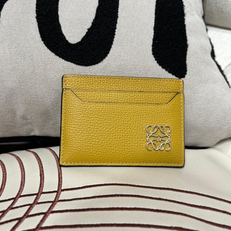 Loewe card holder Anagram Plaque PEBBLED Leather 卡片套-0