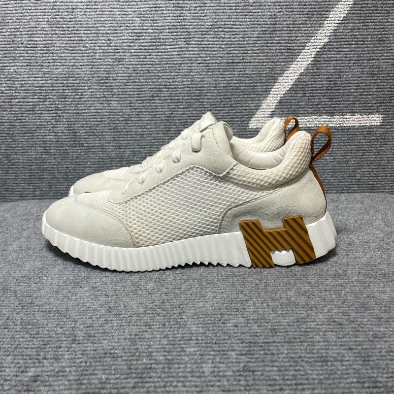Hermès 愛馬仕灰白色麂皮網面運動鞋40碼 男女同款-1