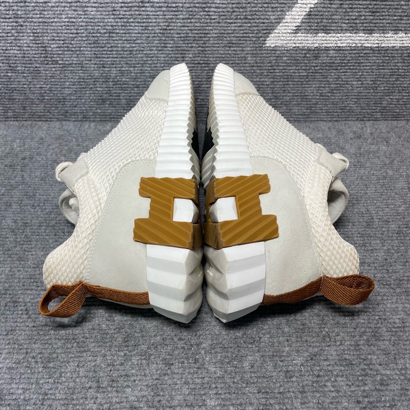 Hermès 愛馬仕灰白色麂皮網面運動鞋40碼 男女同款-2