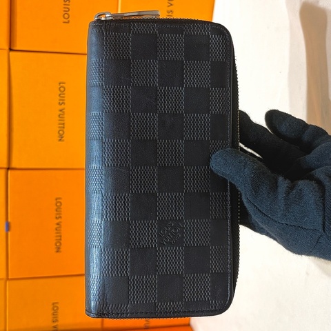🔥近新美品 LV 路易威登 Louis Vuitton 黑棋盤格拉鏈10卡 長夾
