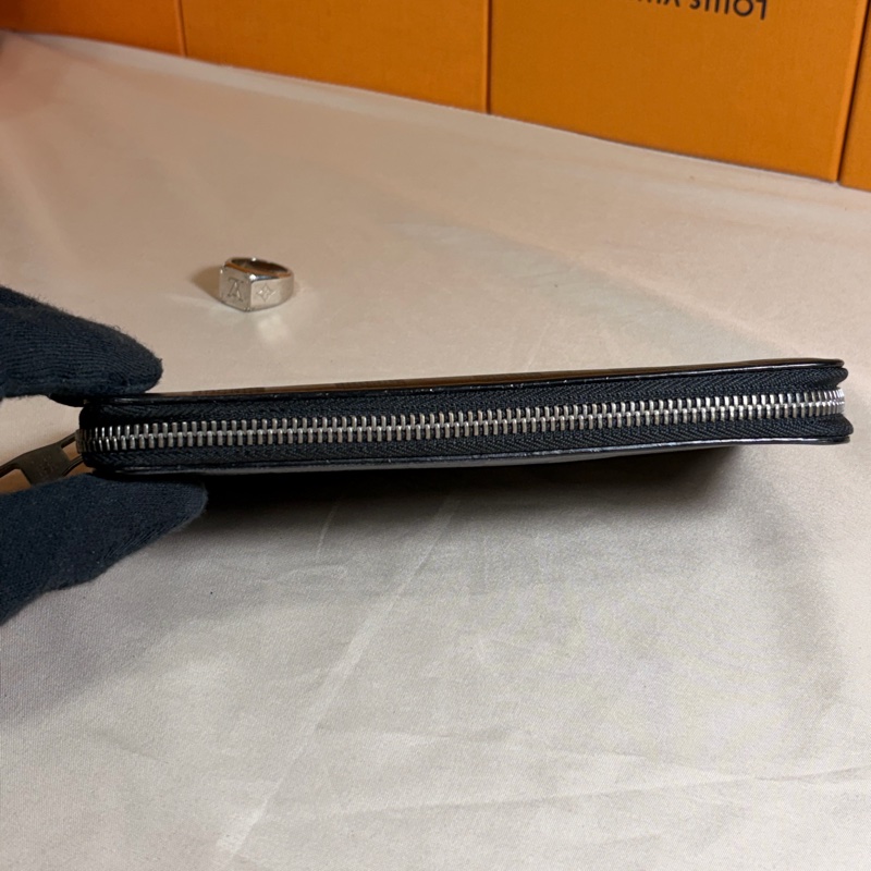 🔥近新美品 LV 路易威登 Louis Vuitton 黑棋盤格拉鏈10卡 長夾-7
