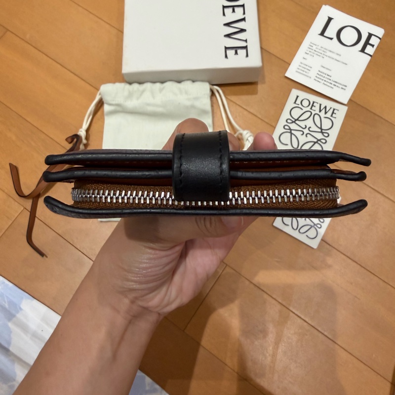 Loewe深藍色零錢短夾/皮夾-8