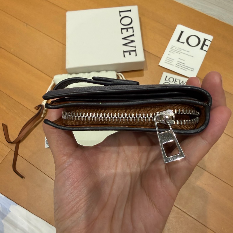 Loewe深藍色零錢短夾/皮夾-10