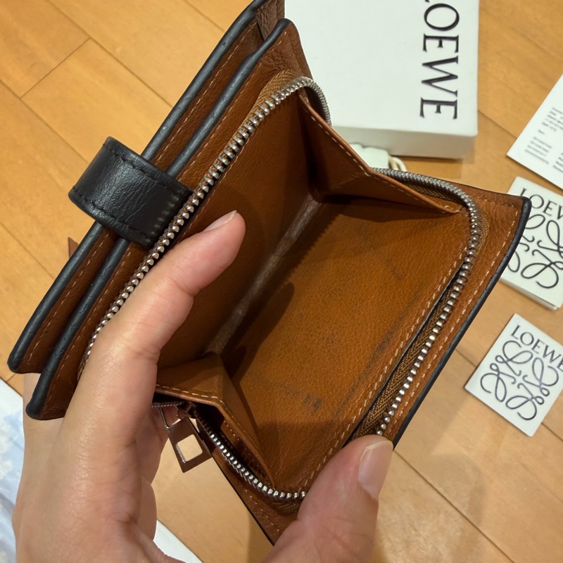 Loewe深藍色零錢短夾/皮夾-14