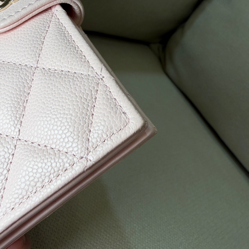 CHANEL 粉紅 護照夾 筆記本套 閒置新 💗-4