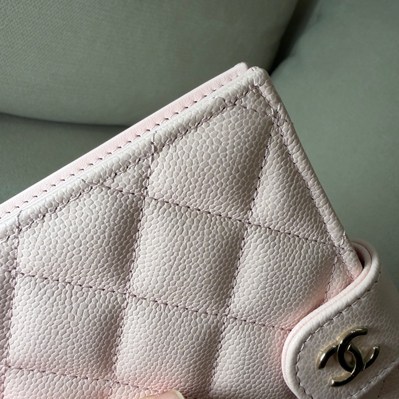 CHANEL 粉紅 護照夾 筆記本套 閒置新 💗-8