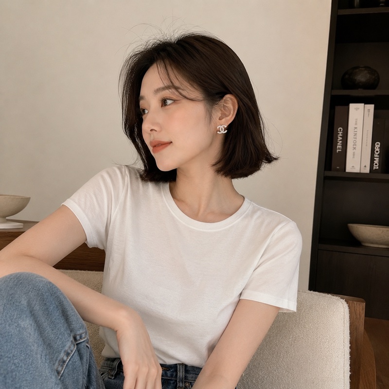 914intheair精品代購『近全新閒置』Chanel 經典密鑲水鑽雙c logo耳環-5