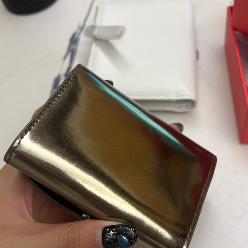 DIESEL 金屬色錢包 正品有購證 歡迎議價-6
