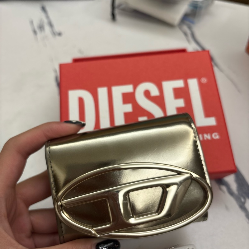 DIESEL 金屬色錢包 正品有購證 歡迎議價-10