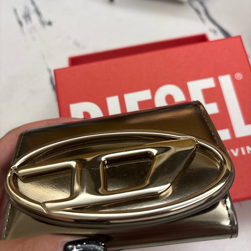 DIESEL 金屬色錢包 正品有購證 歡迎議價-11
