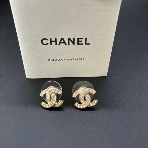 香奈兒/Chanel 雙C chanel 耳環耳釘 金屬與黃銅
