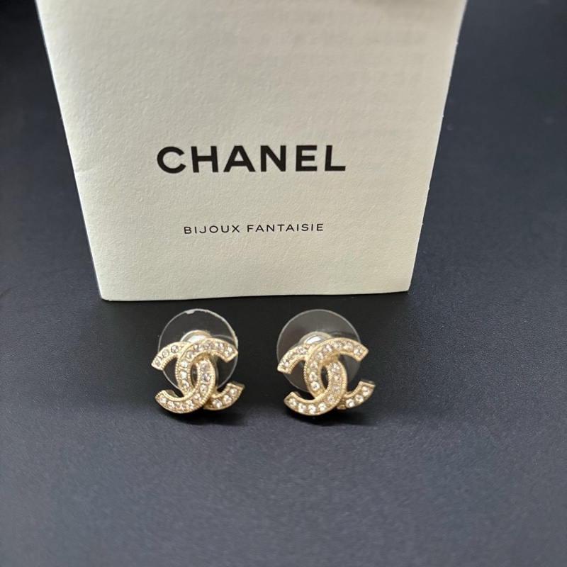 香奈兒/Chanel 雙C chanel 耳環耳釘 金屬與黃銅-0