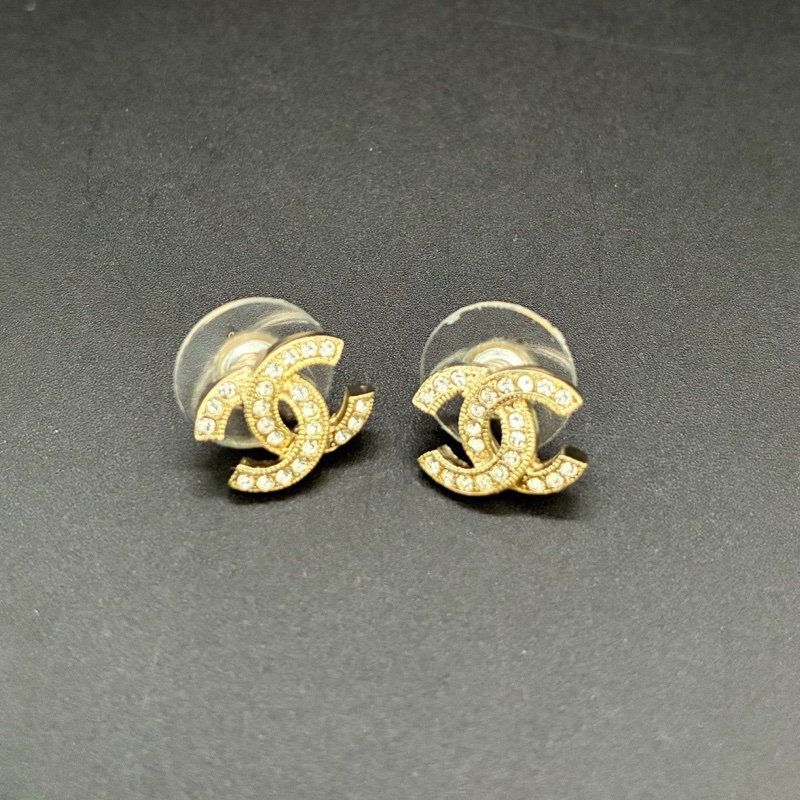 香奈兒/Chanel 雙C chanel 耳環耳釘 金屬與黃銅-1