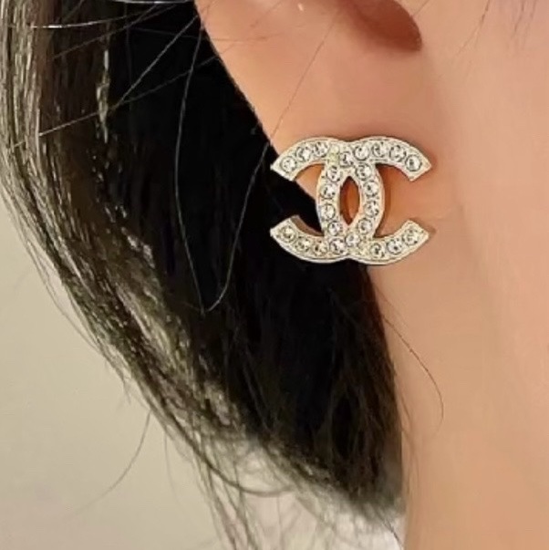 香奈兒/Chanel 雙C chanel 耳環耳釘 金屬與黃銅-3