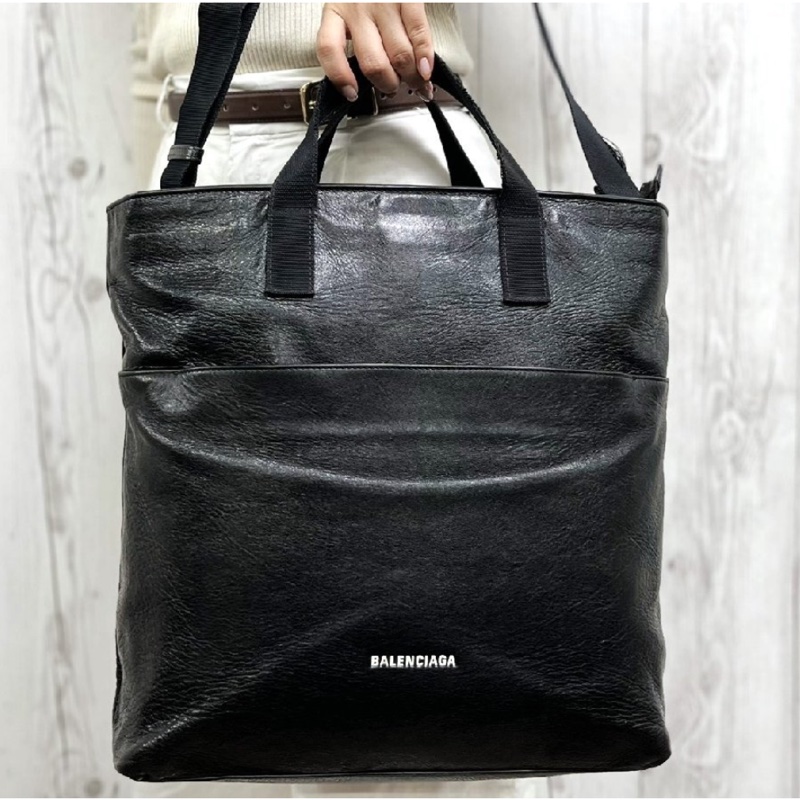Balenciaga • 巴黎世家油臘牛皮托特包2Way 🈶原廠背帶-2