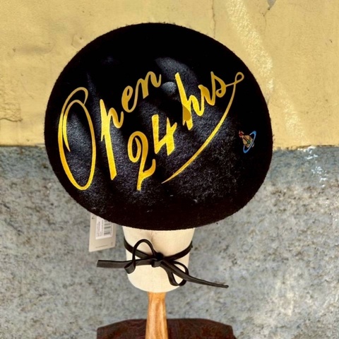 Vivienne Westwood Open 24 Hours 羊毛貝雷帽 土星 西太后