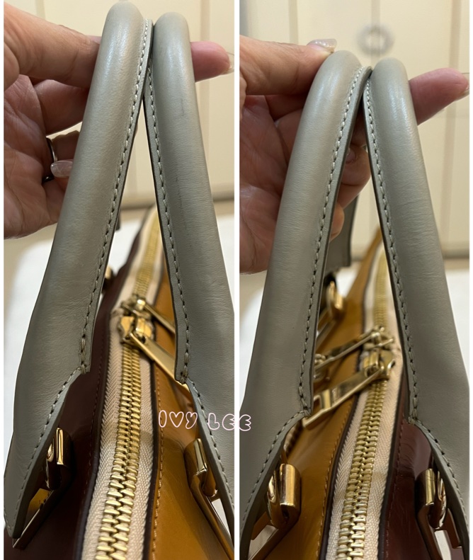 Chloé Baylee 系列 手提包 斜背包 紅棕色拼焦糖色 正品 二手精品-7