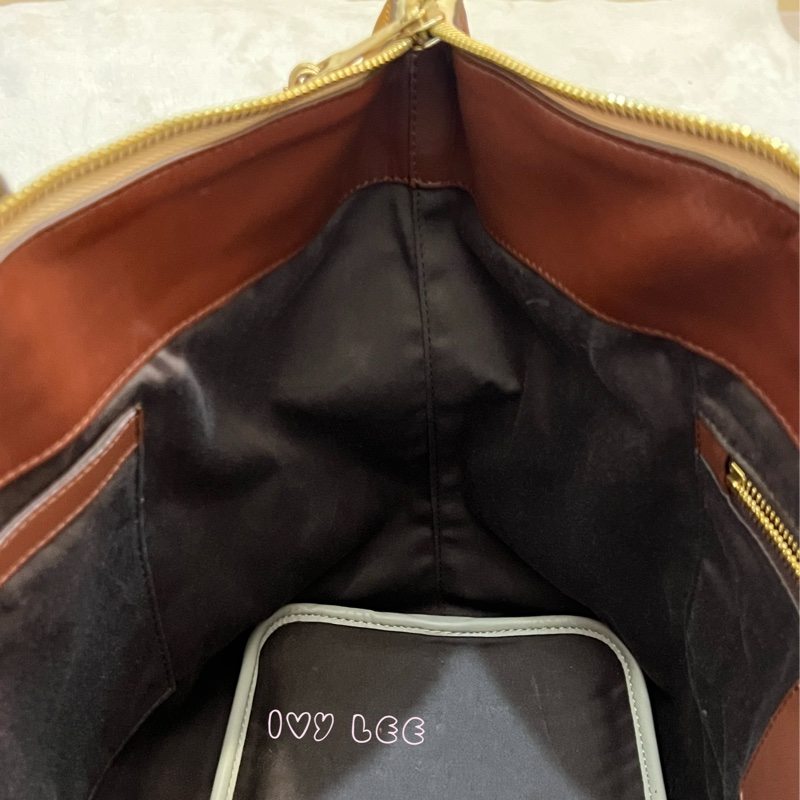 Chloé Baylee 系列 手提包 斜背包 紅棕色拼焦糖色 正品 二手精品-9