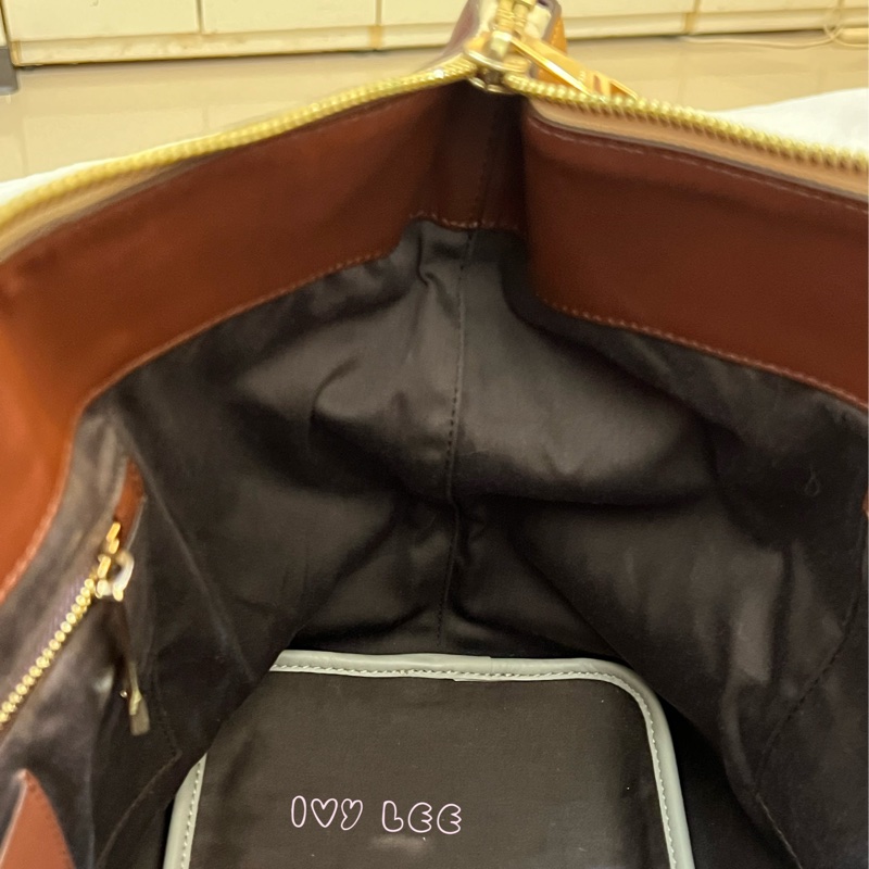 Chloé Baylee 系列 手提包 斜背包 紅棕色拼焦糖色 正品 二手精品-10
