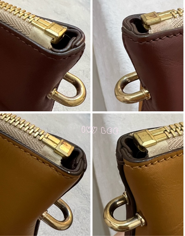 Chloé Baylee 系列 手提包 斜背包 紅棕色拼焦糖色 正品 二手精品-18