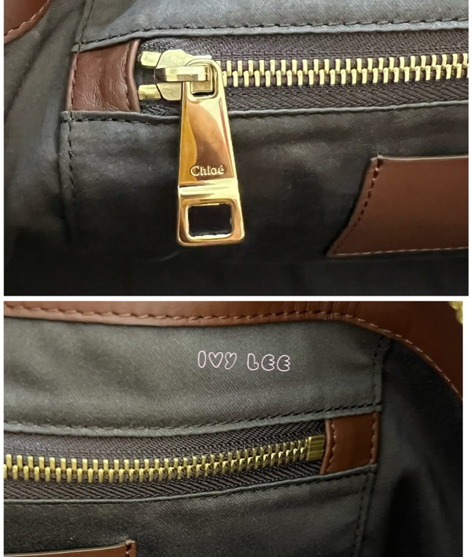 Chloé Baylee 系列 手提包 斜背包 紅棕色拼焦糖色 正品 二手精品-20