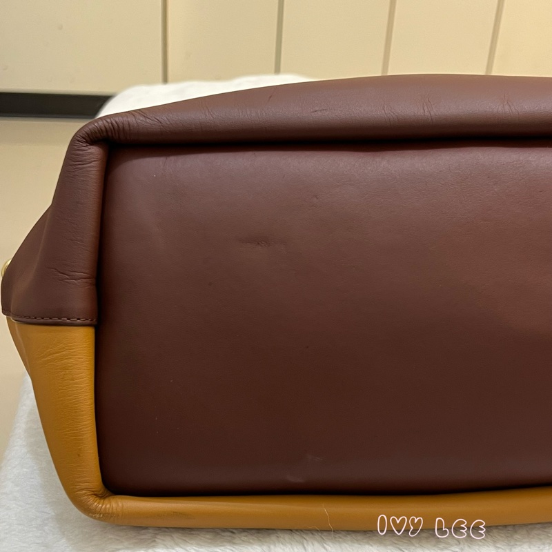 Chloé Baylee 系列 手提包 斜背包 紅棕色拼焦糖色 正品 二手精品-28
