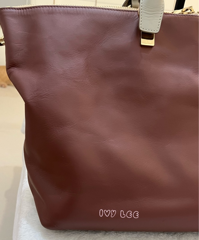 Chloé Baylee 系列 手提包 斜背包 紅棕色拼焦糖色 正品 二手精品-31