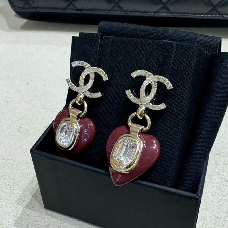 chanel 香奈兒復古愛心耳環 chanel耳環 chanel耳釘-1
