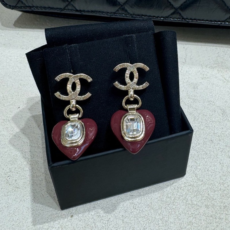 chanel 香奈兒復古愛心耳環 chanel耳環 chanel耳釘-2