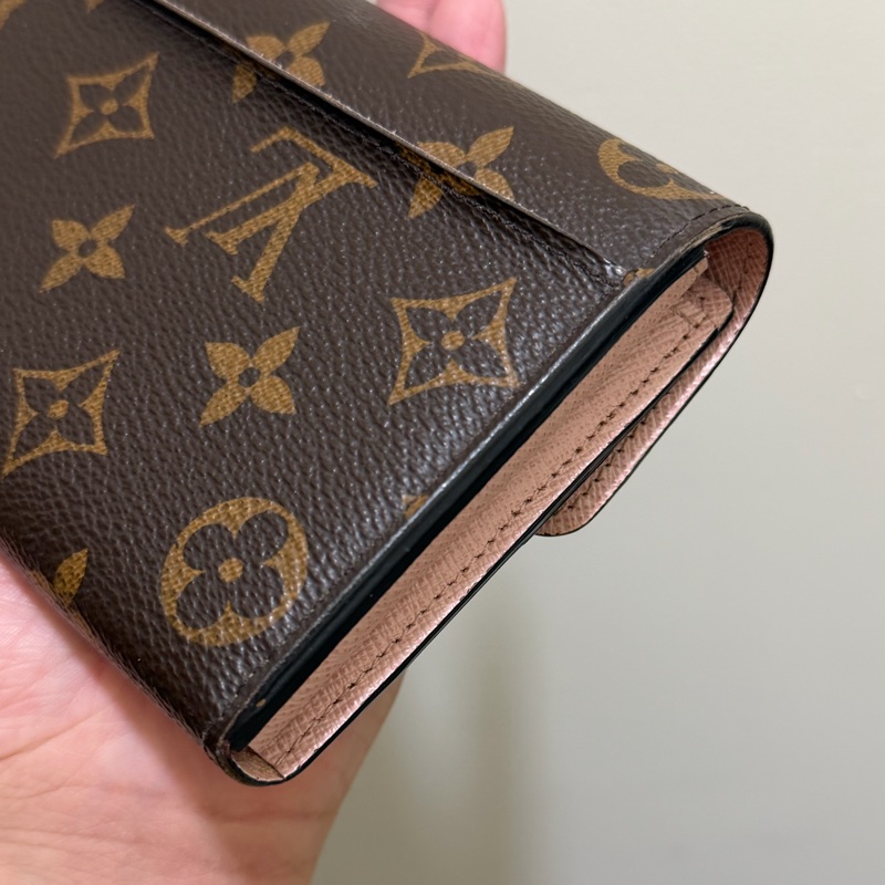LV Sarah 信封式長夾 芭蕾淡粉-13