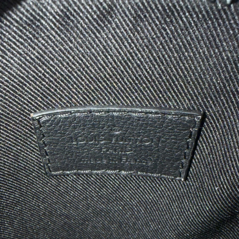 路易威登 M12601 Monogram Shadow 繫帶皮革手拿包,黑色,法國製造,男士款,附防塵袋-8