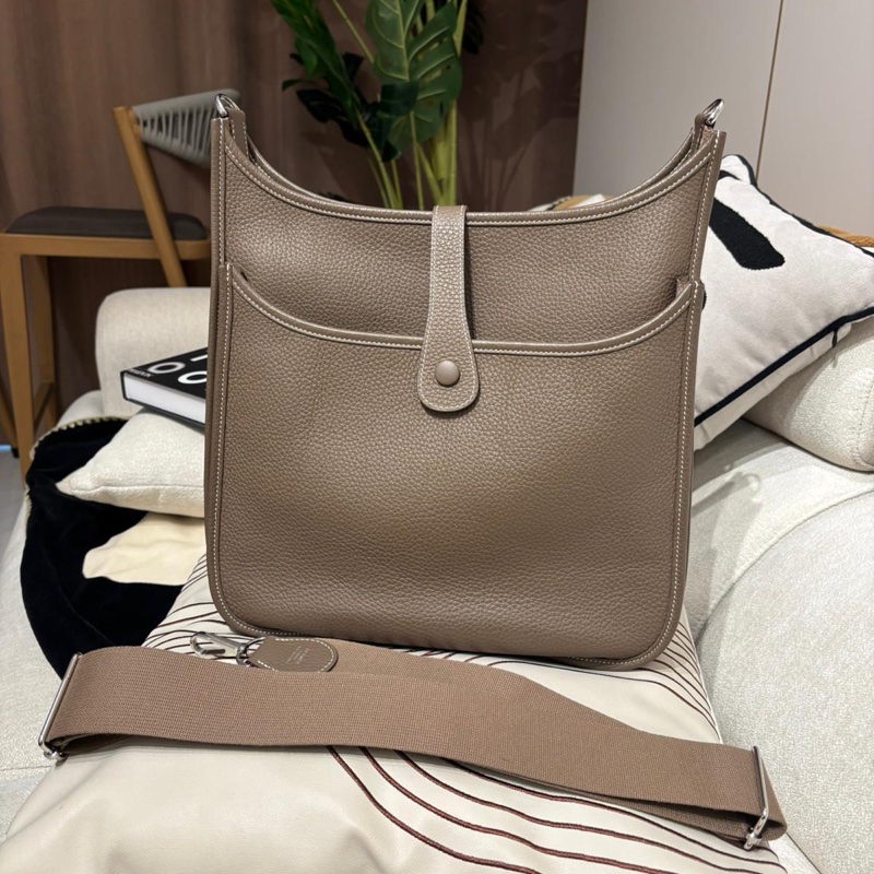 Hermes Evelyne 33,etoupe ,STAMP B,大象灰銀扣-2