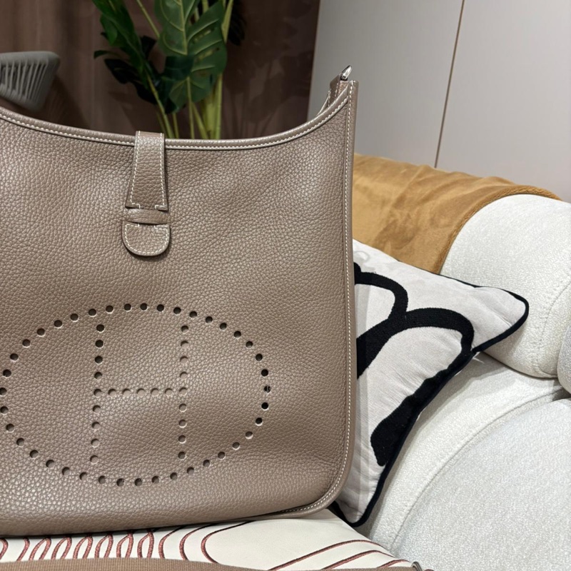 Hermes Evelyne 33,etoupe ,STAMP B,大象灰銀扣-6