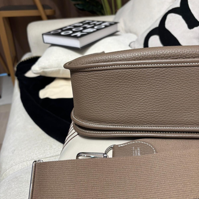 Hermes Evelyne 33,etoupe ,STAMP B,大象灰銀扣-8