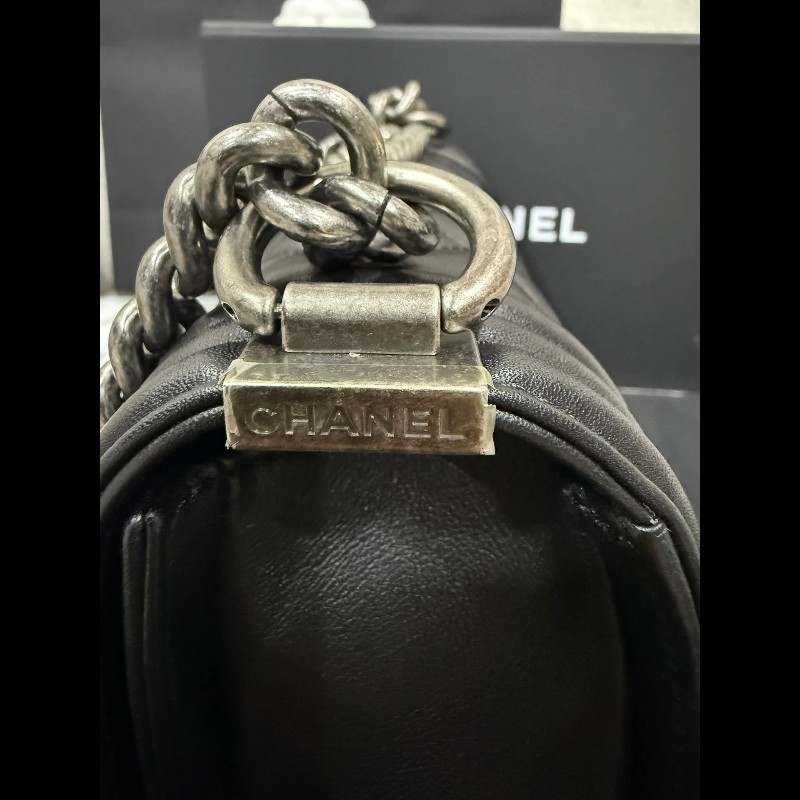 香奈兒boy20黑色小牛皮復古銀鏈
芯片款-16