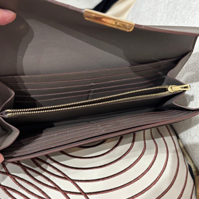 Hermes Constance Wallet Stamp C 錫器灰金扣-3