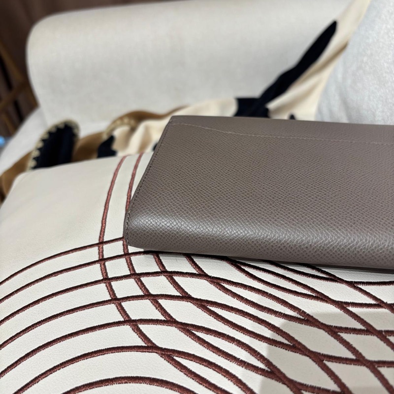 Hermes Constance Wallet Stamp C 錫器灰金扣-7