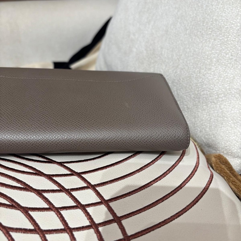 Hermes Constance Wallet Stamp C 錫器灰金扣-8