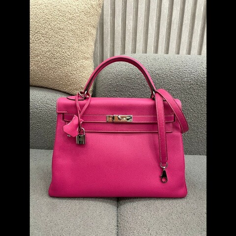 Hermes Kelly 32 E5/K5 糖果粉內拼扥斯卡紫 