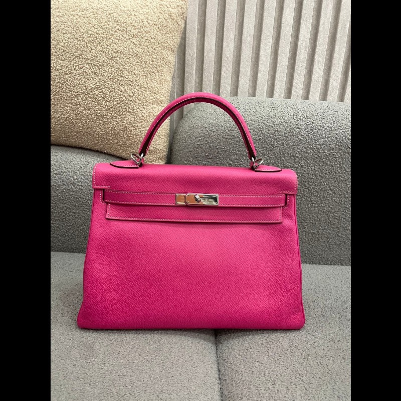 Hermes Kelly 32 E5/K5 糖果粉內拼扥斯卡紫 -5