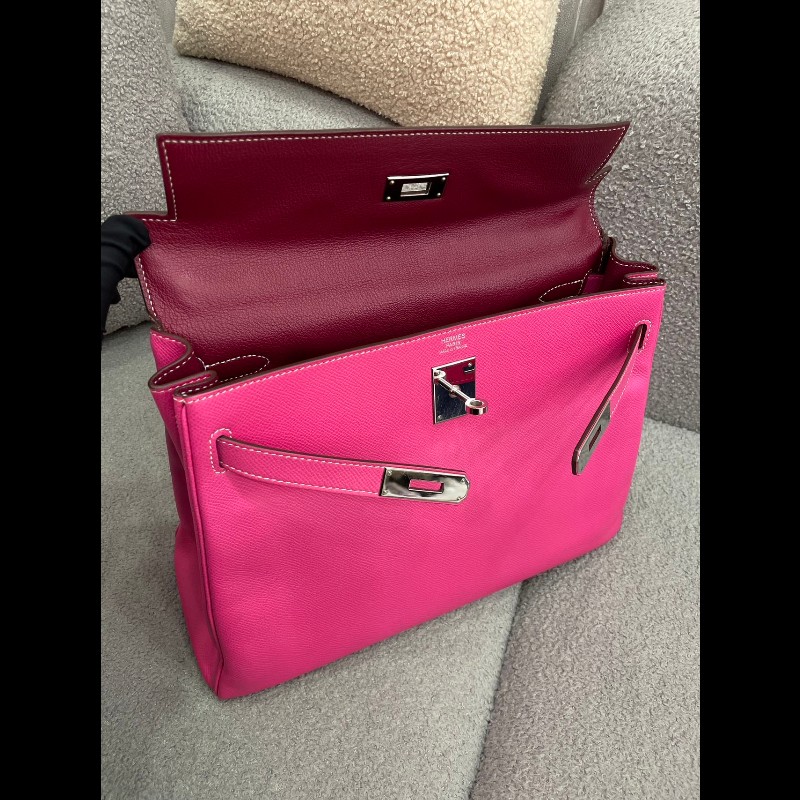 Hermes Kelly 32 E5/K5 糖果粉內拼扥斯卡紫 -23