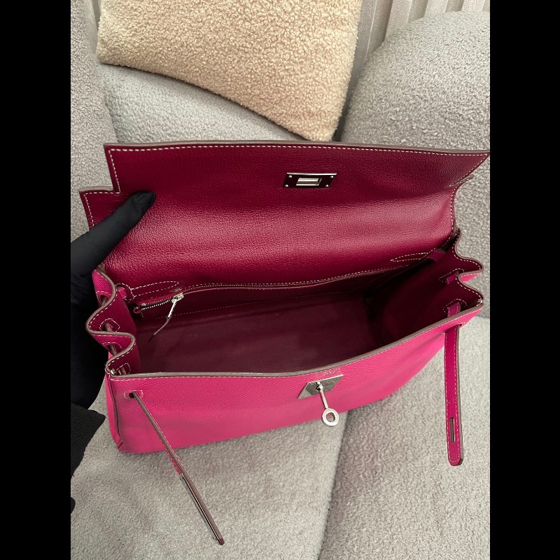 Hermes Kelly 32 E5/K5 糖果粉內拼扥斯卡紫 -25