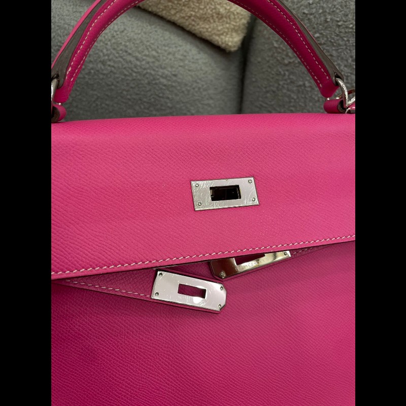 Hermes Kelly 32 E5/K5 糖果粉內拼扥斯卡紫 -26