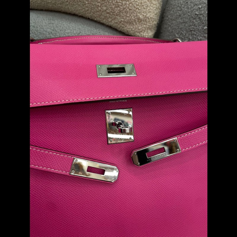 Hermes Kelly 32 E5/K5 糖果粉內拼扥斯卡紫 -27