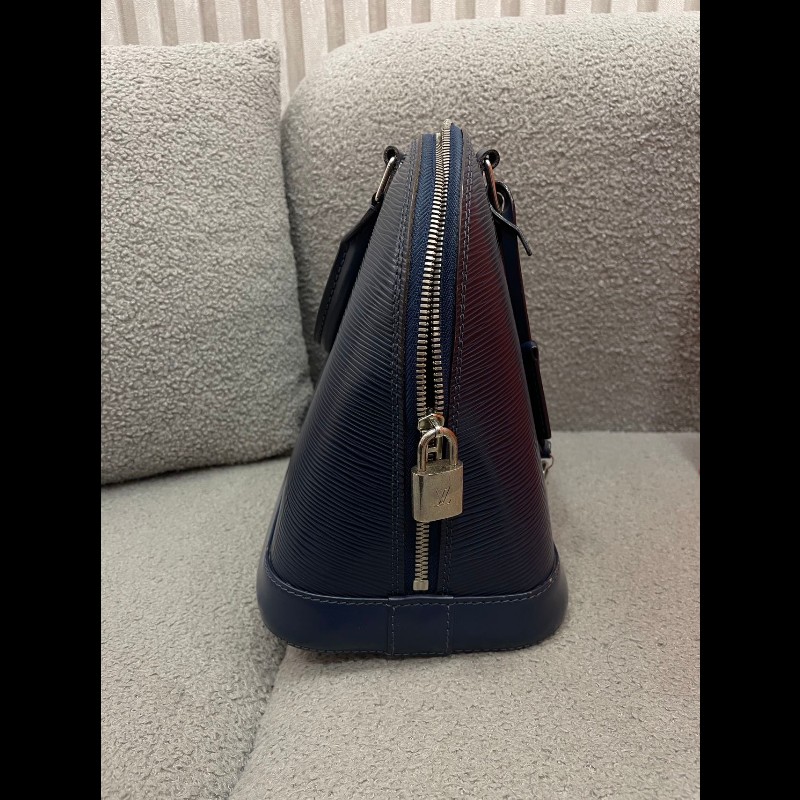 LV Alma 小號 水波紋牛皮 藍色-16
