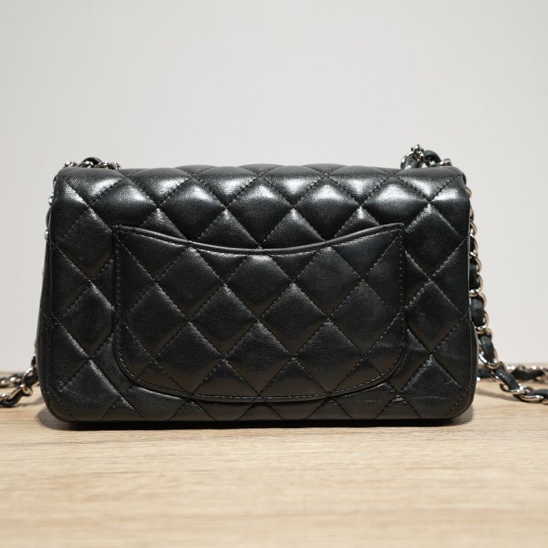 CHANEL CF口蓋包大Mini20黑色肩背包-2