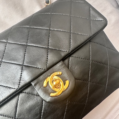 Chanel Vintage 黑金方胖子｜老香黃金年代小方塊五金🖤✨